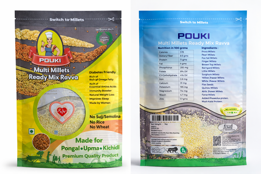 POUKI Multi Millets Ready Mix Rava – 250 g