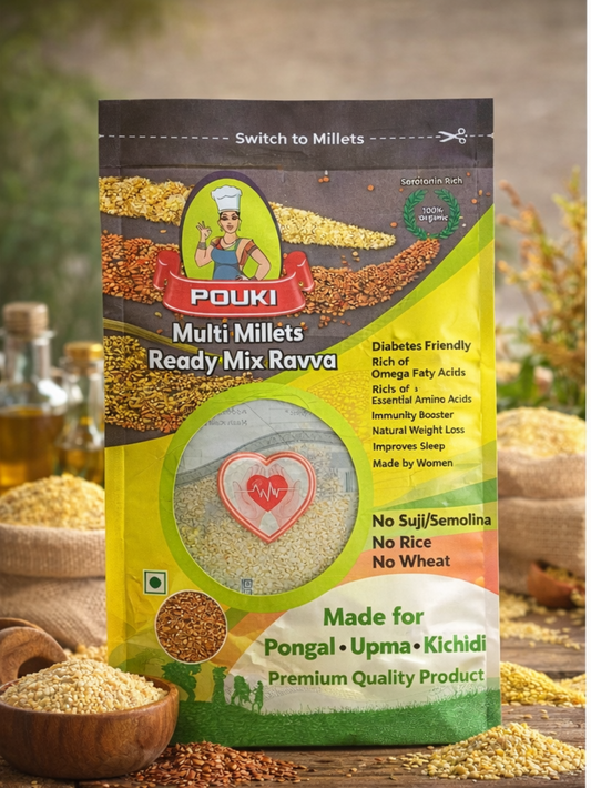 POUKI Multi Millets Ready Mix Rava – 250 g